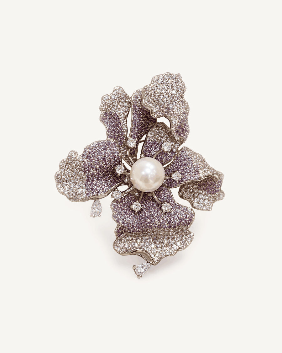 Iiris Lavender Zircon Iris Brooch