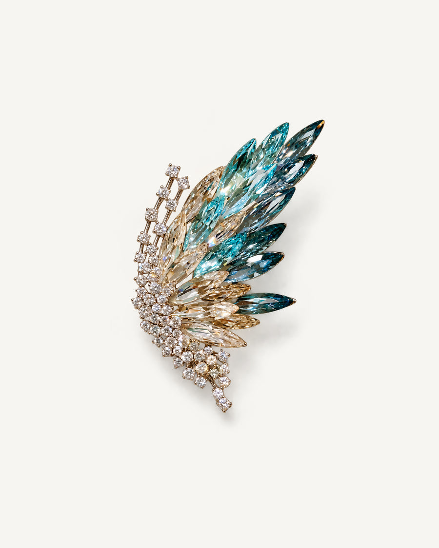 Siiri Marquise Fan Butterfly Brooch