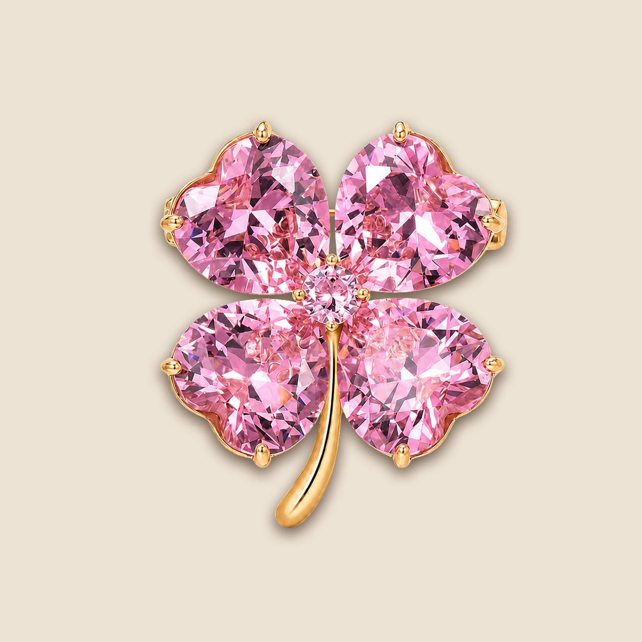 Lykke Pink Clover Brooch