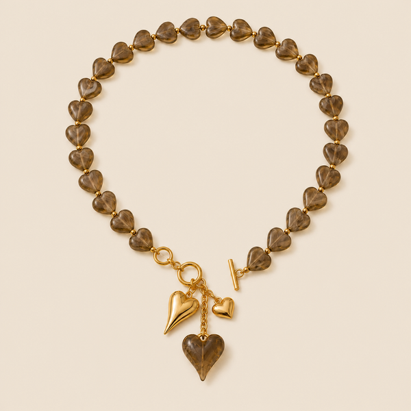 Maren Gold Heart Toggle Necklace
