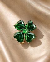 Emerald Lykke Clover Brooch product view