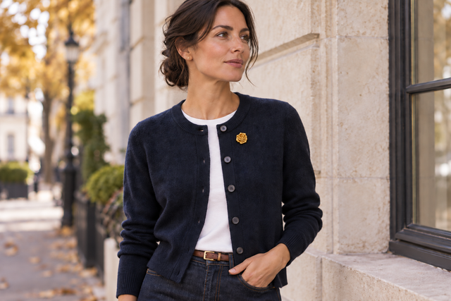 How to Wear a Brooch on a Sweater or Cardigan: 4 Fall Outfit Ideas