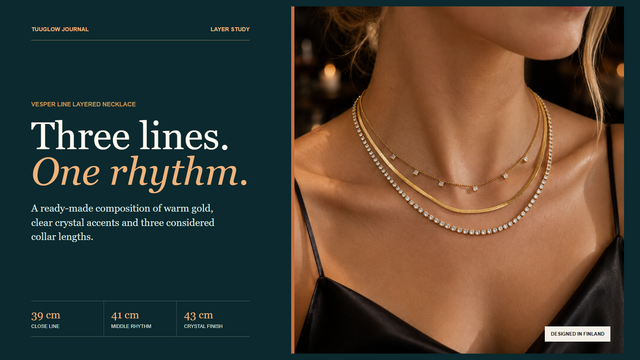 Three Lines, One Rhythm: Vesper Line Layered Necklace