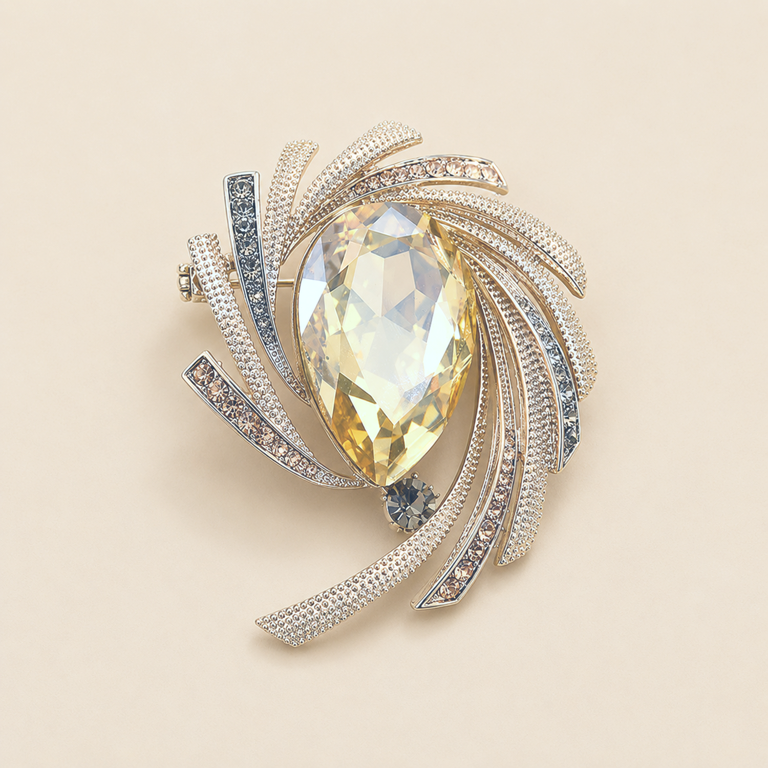 Astra Orbit Crystal Brooch