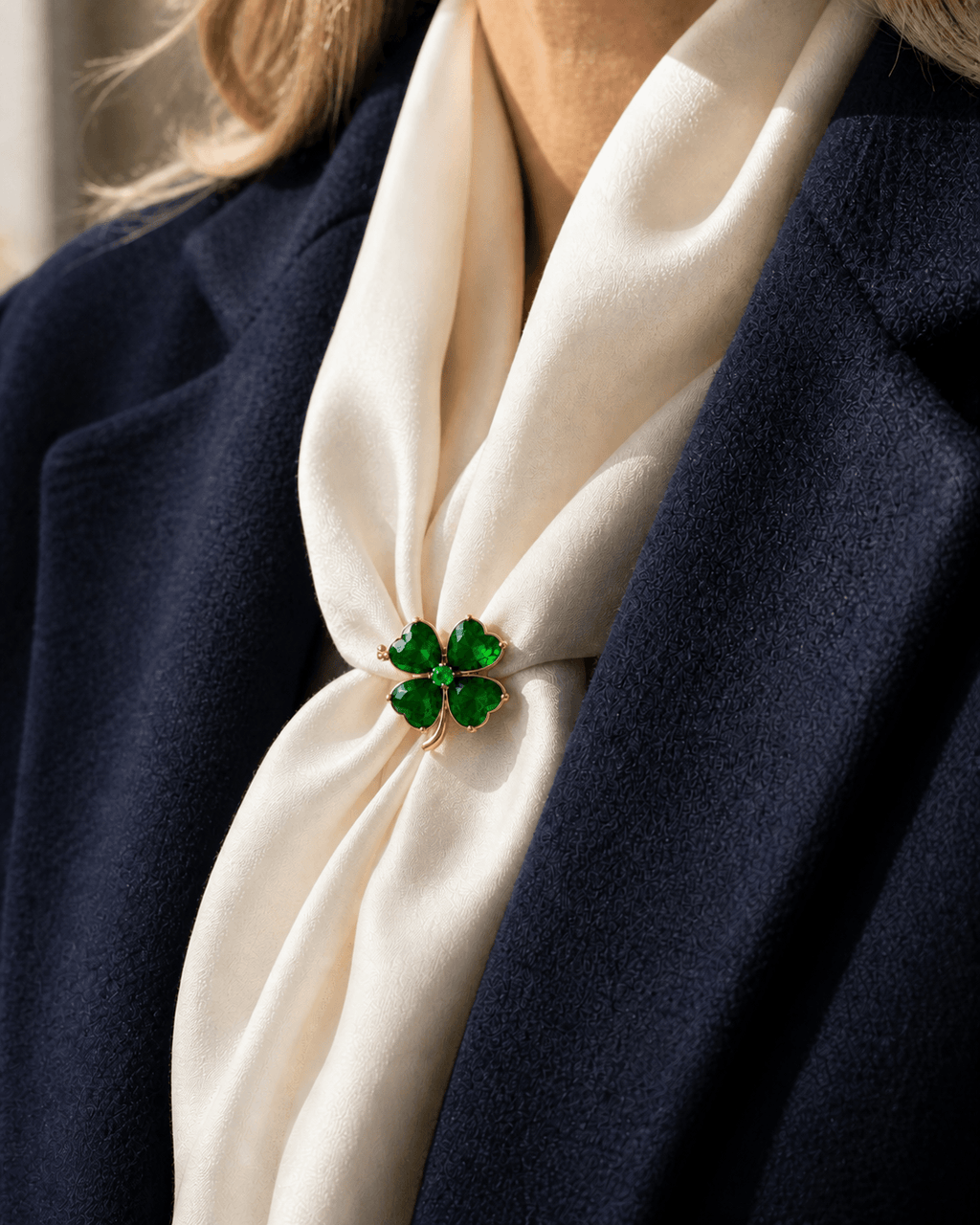 Lykke Four-Leaf Clover Brooch
