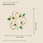 Eira Pearl Garden Brooch approximate dimensions and weight
