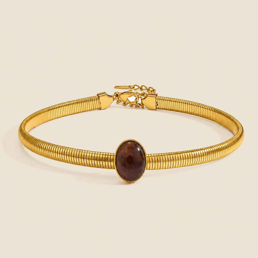 Cira Amber Collar Necklace