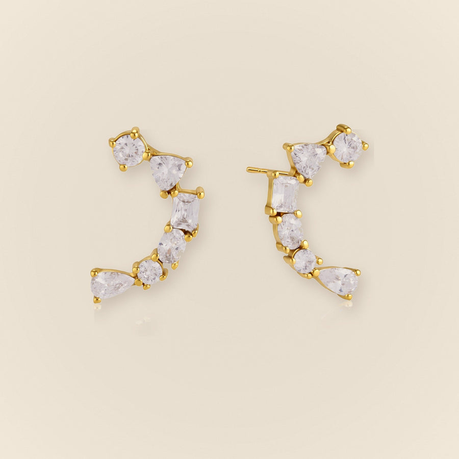 Ilo Smile Pavé Stud Earrings