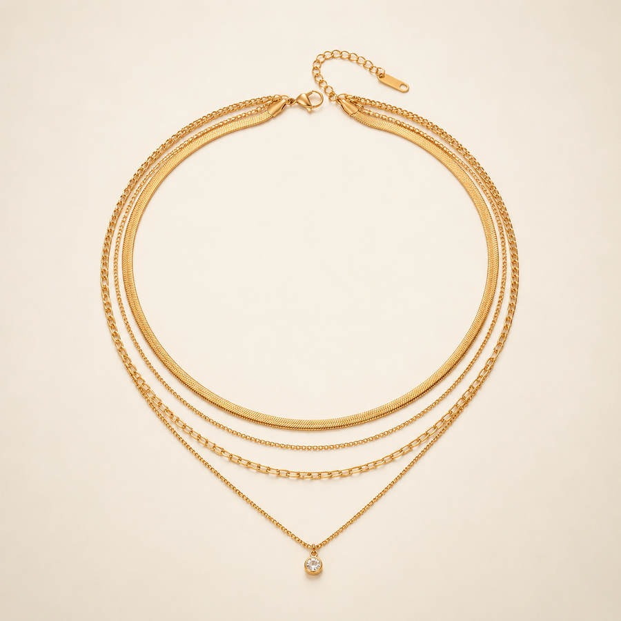 Säde Layered Gold Necklace