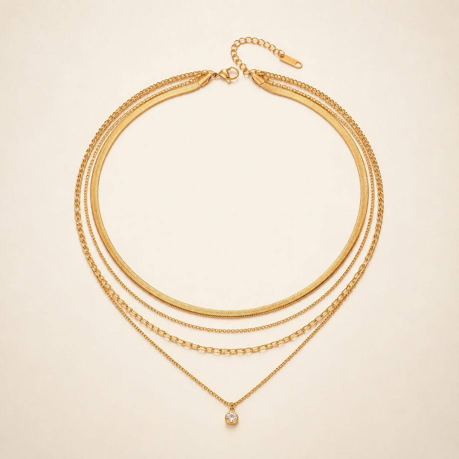 Säde Layered Gold Necklace