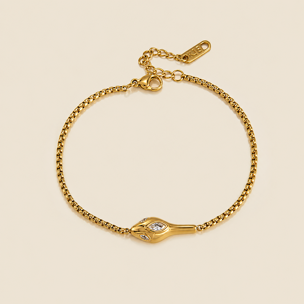 Seren Coil Zircon Bracelet front view