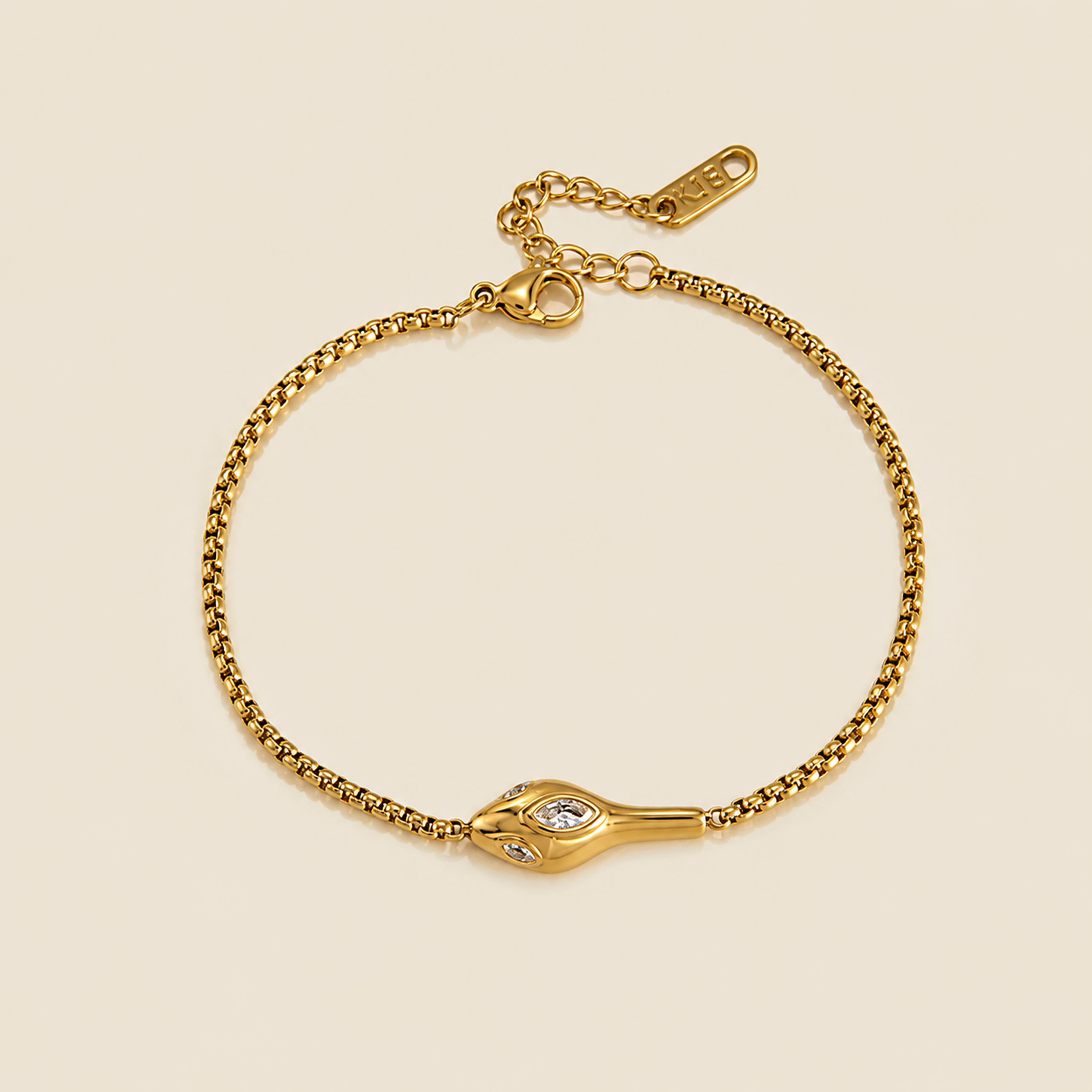 Seren Coil Zircon Bracelet front view