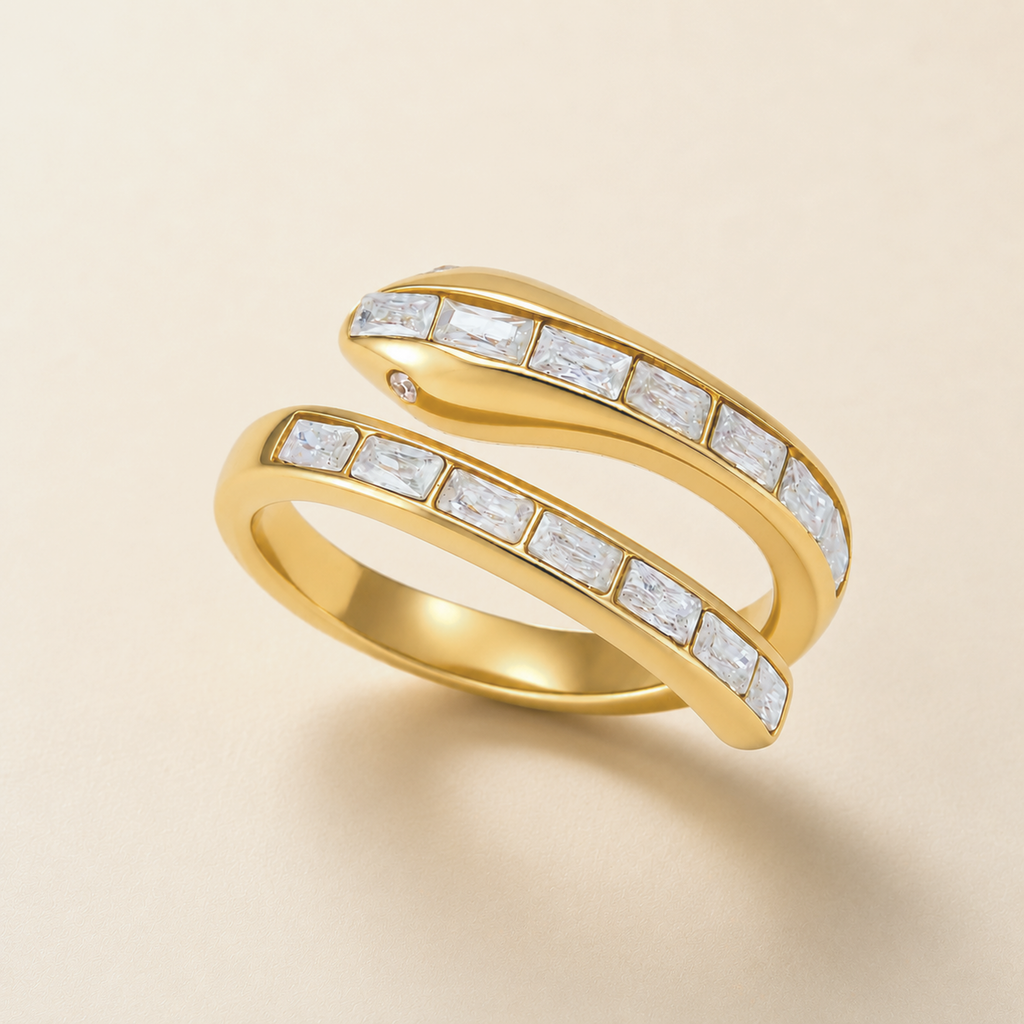 Serra Crystal Coil Ring