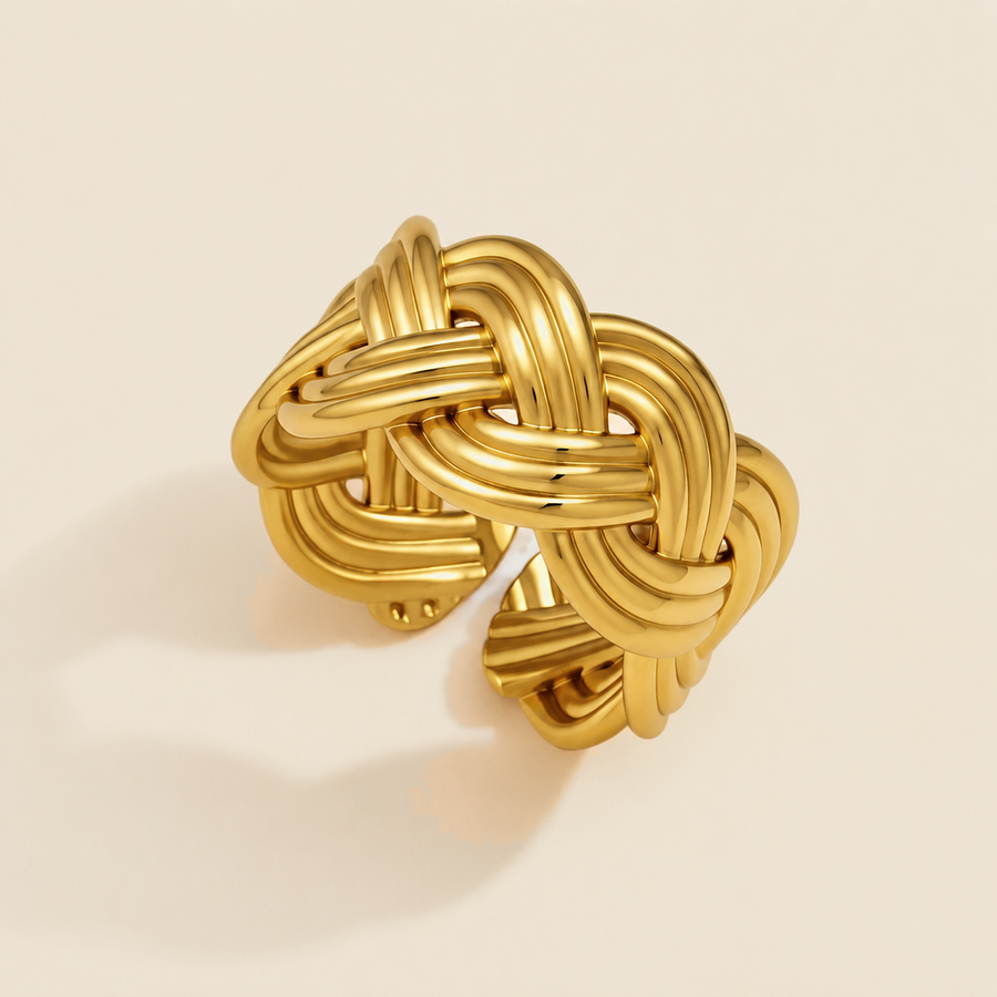 Sola Adjustable Gold Knot Ring