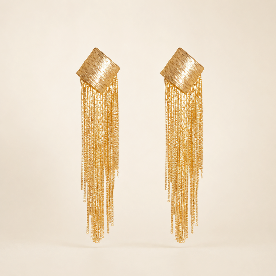 Virta Cascade Gold Earrings