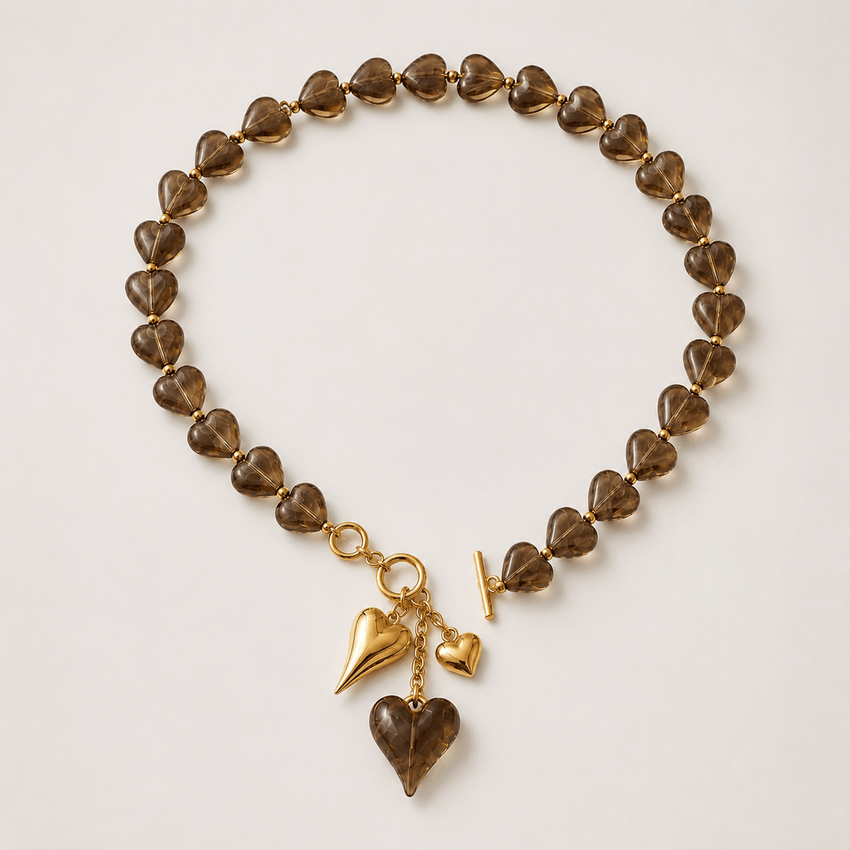 Maren Gold Heart Toggle Necklace