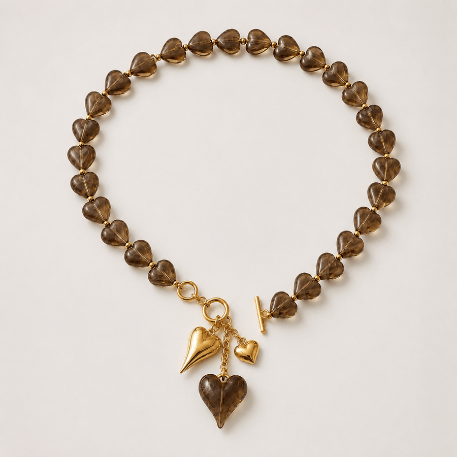 Maren Gold Heart Toggle Necklace
