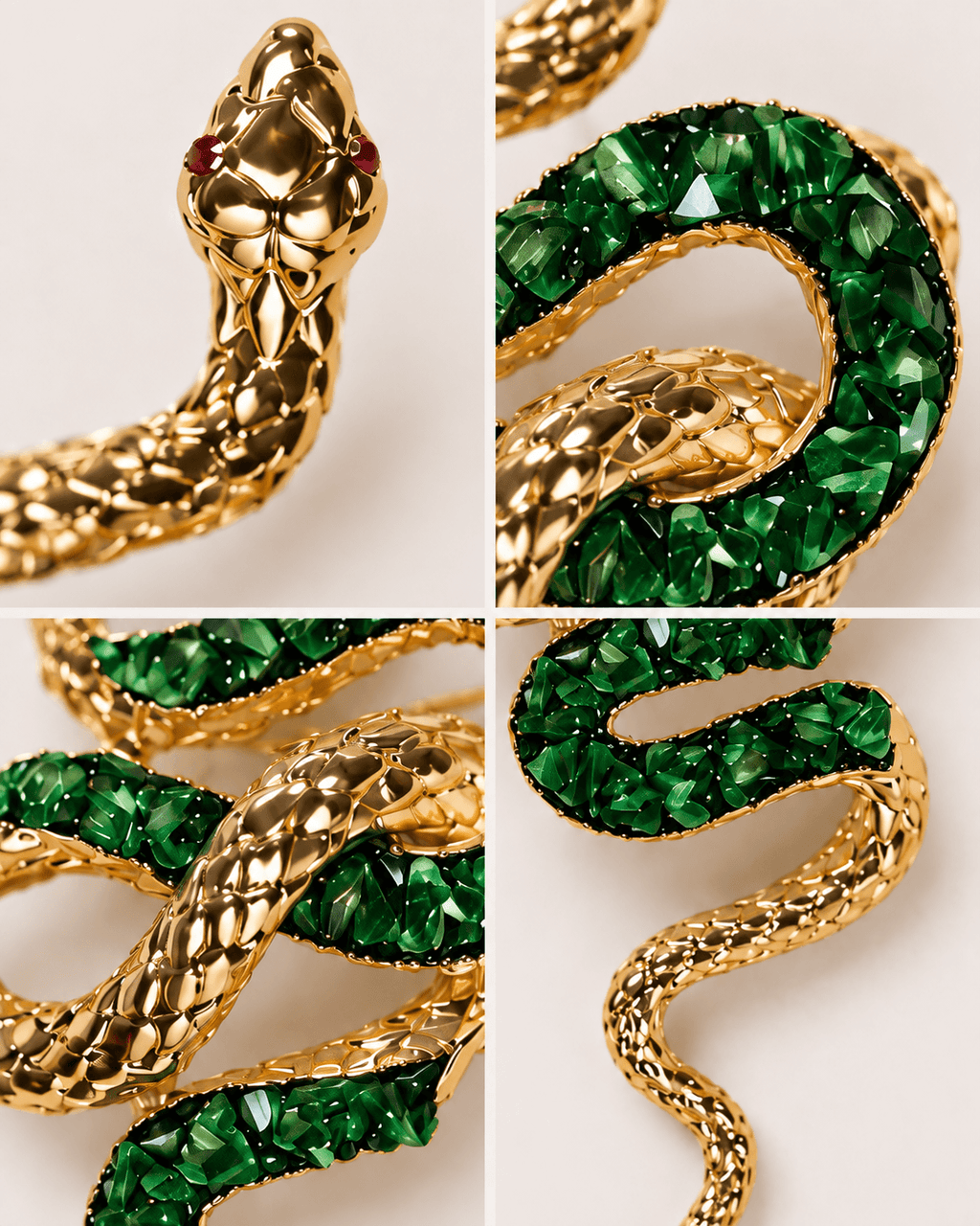 Sisu Color-Inlay Snake Brooch