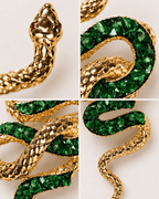 Sisu Color-Inlay Snake Brooch