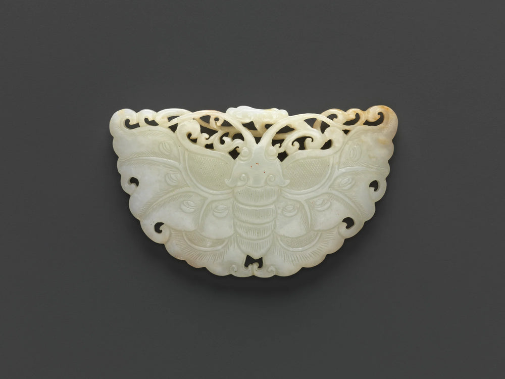 A butterfly carved in jade