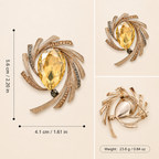 Astra Orbit Crystal Brooch dimensions