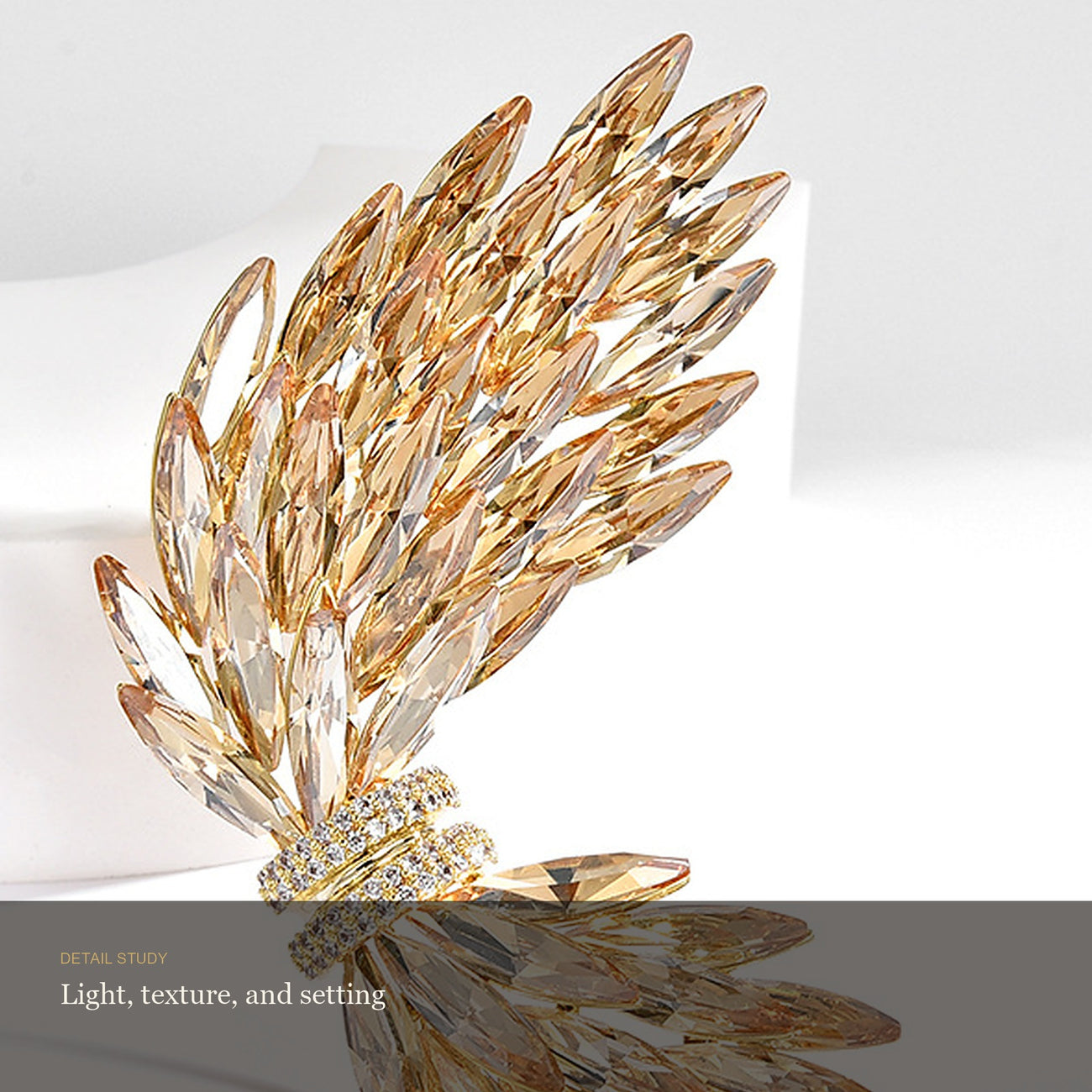 Layered crystal feathers