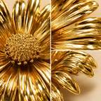Aurinko Bloom Brooch flower detail