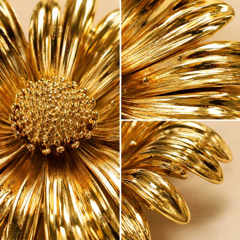 Aurinko Bloom Brooch flower detail