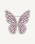 Enni butterfly brooch in Silver & Purple.