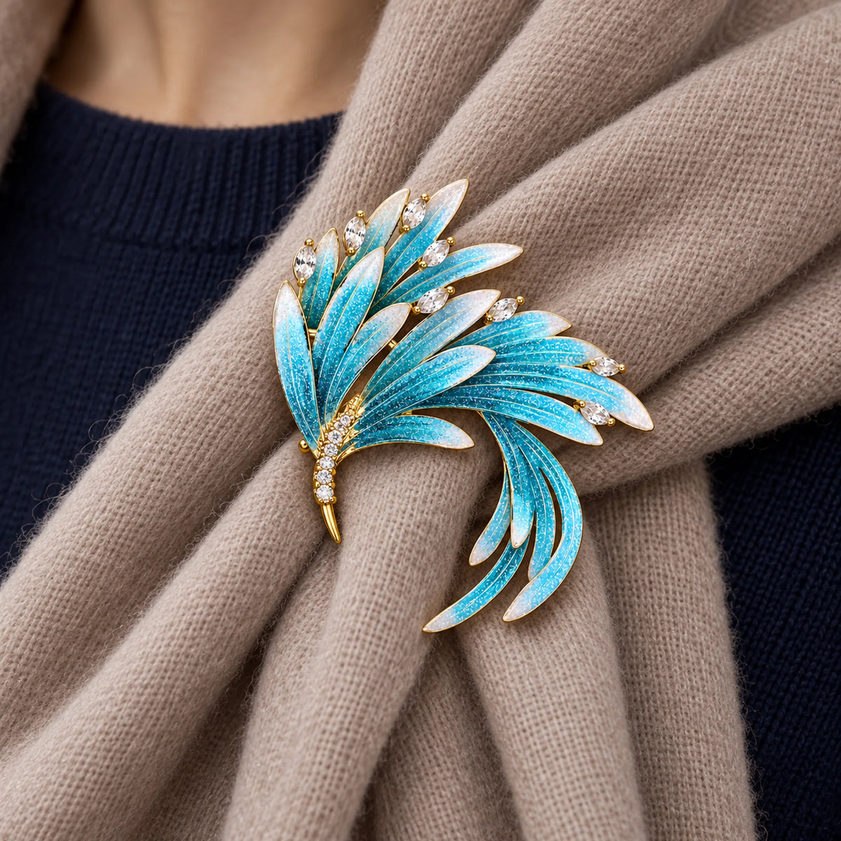 Fenix Sweeping Phoenix Brooch — at the scarf