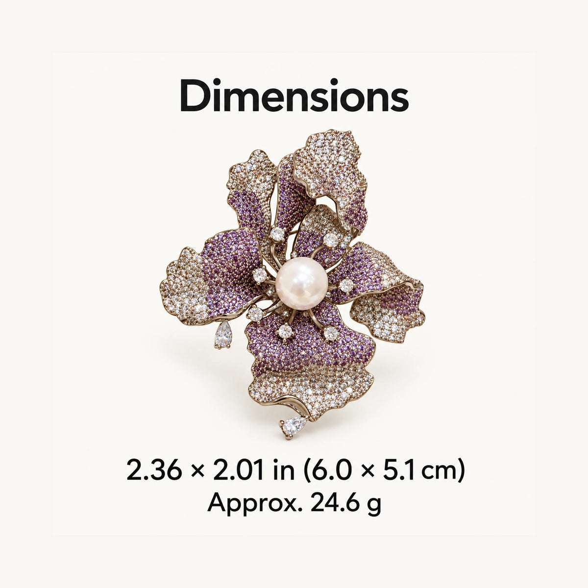 Iiris dimensions: approximately 2.36 by 2.01 inches (6.0 by 5.1 cm), 24.6 grams.