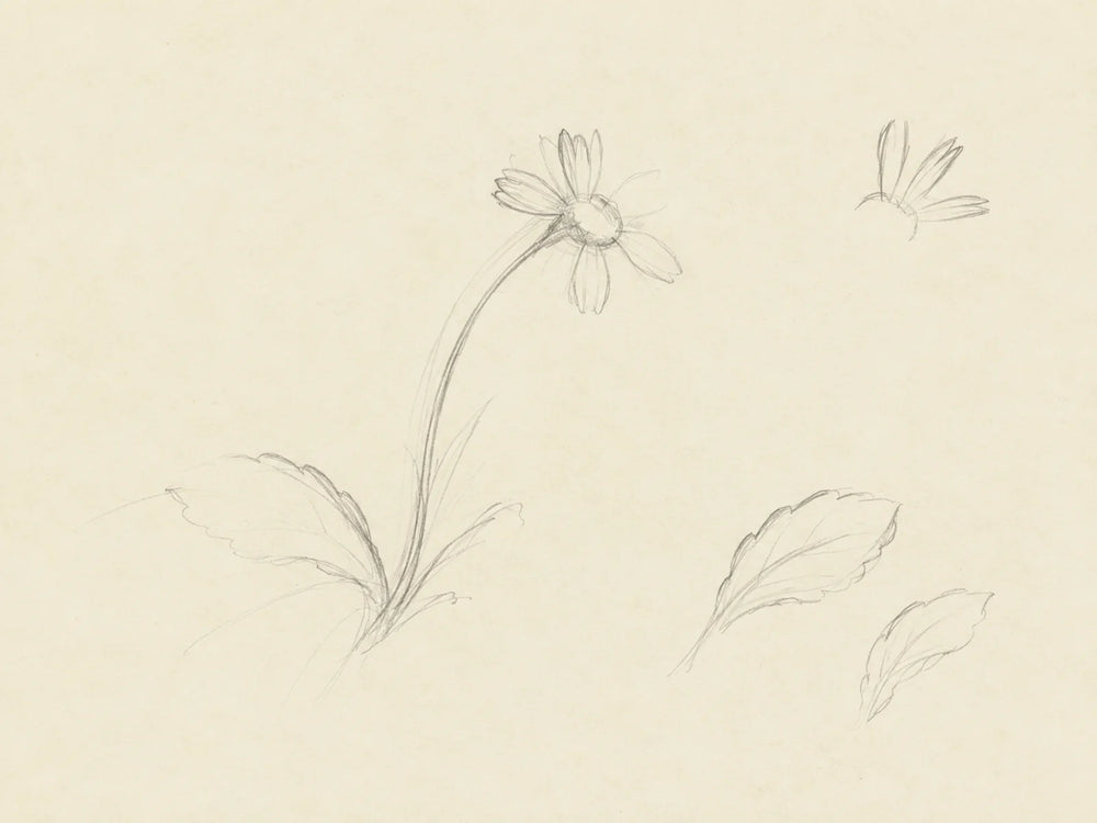 Petal rhythm, lightly drawn