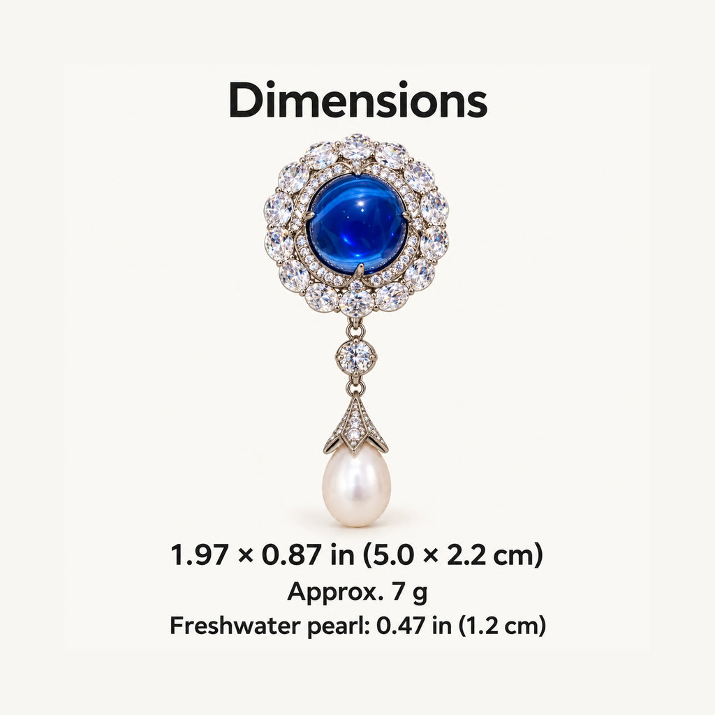 Inari dimensions: approximately 1.97 by 0.87 inches (5.0 by 2.2 cm), 7 grams; freshwater pearl approximately 0.47 inches (1.2 cm).