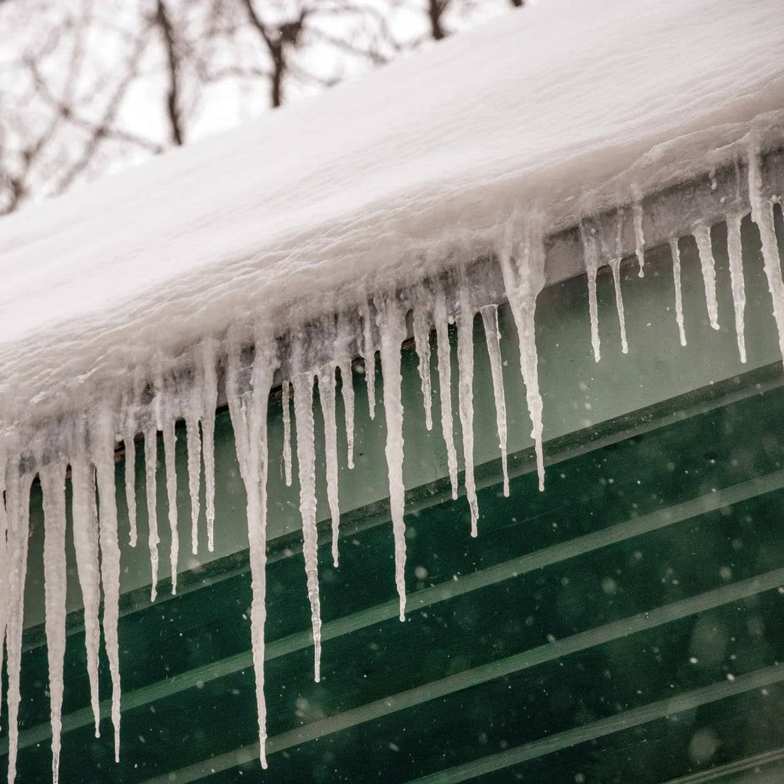 Winter Roof Icicles