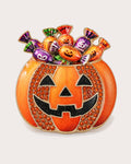 Karkki Candy Pumpkin Brooch in Orange, front view
