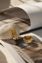 Kide Crystal Huggie Earrings editorial still life