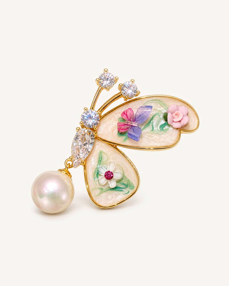 Kielo Floral Wing Butterfly Brooch