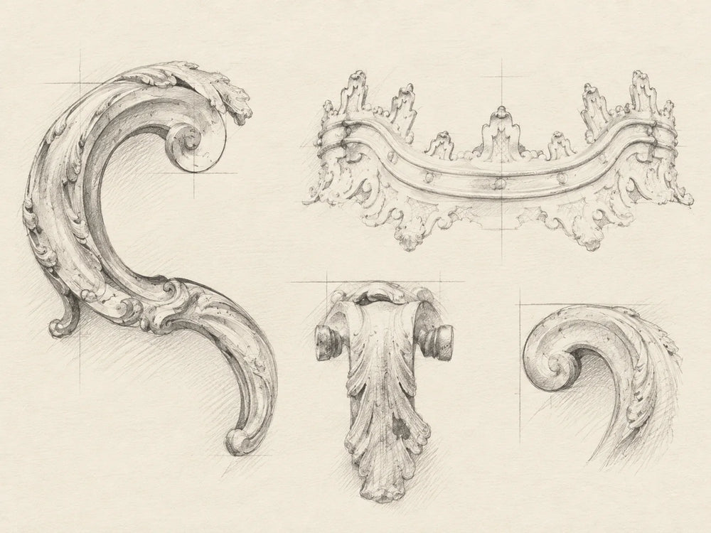 Open arches and returning curls