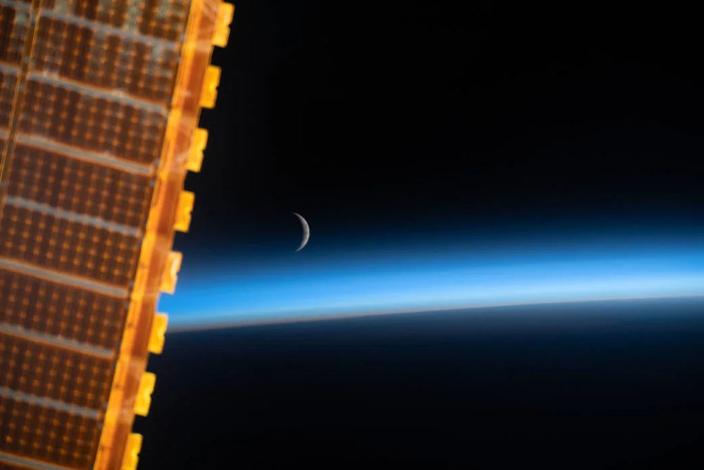 A crescent above Earth