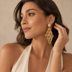 Lehti Gold Leaf Earrings