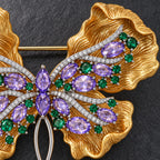 Liora Sculpted Butterfly Drop Brooch — product detail study