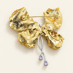 Liora Sculpted Butterfly Drop Brooch — reverse and hinged pin clasp