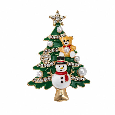 Snowman Spruce brooch