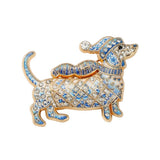 Winter Dachshund brooch