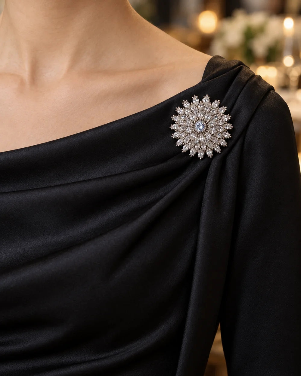 Lumi Layered Zircon Snowflake Brooch