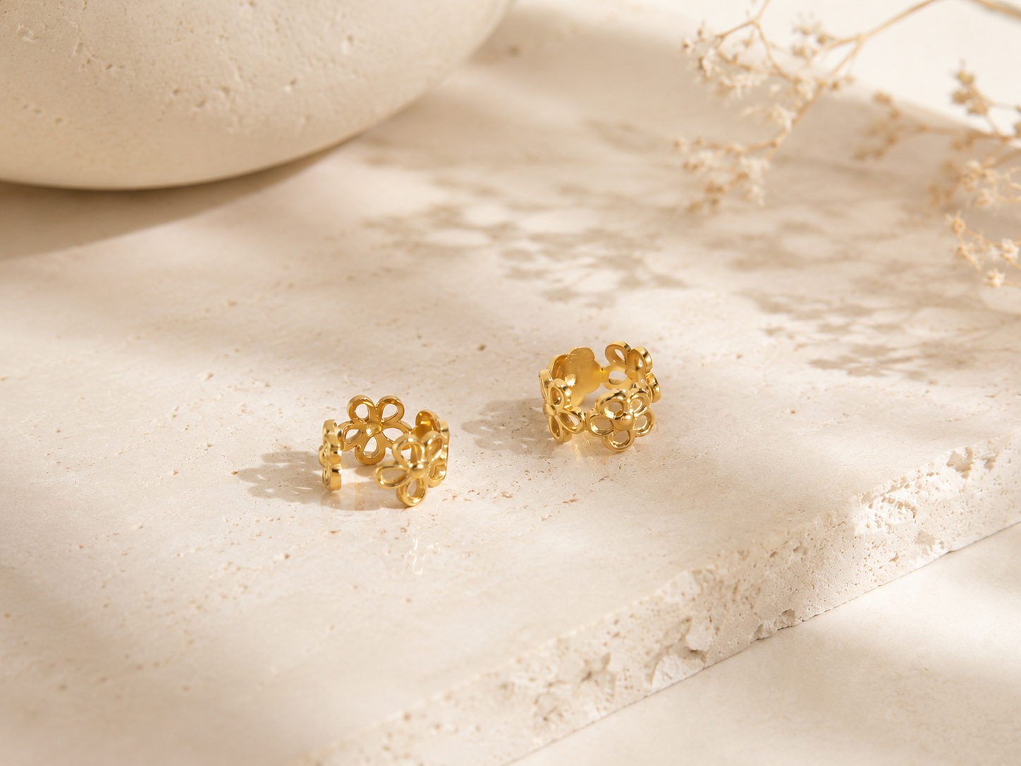 Lumme Bloom Ear Cuff Earrings editorial still life