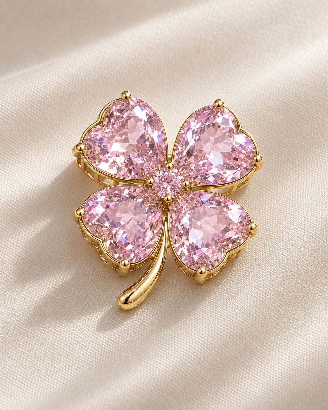Blush Pink Lykke Clover Brooch