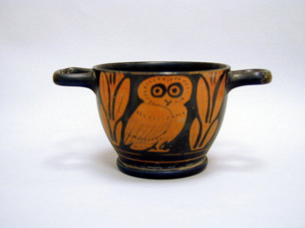 An owl in terracotta