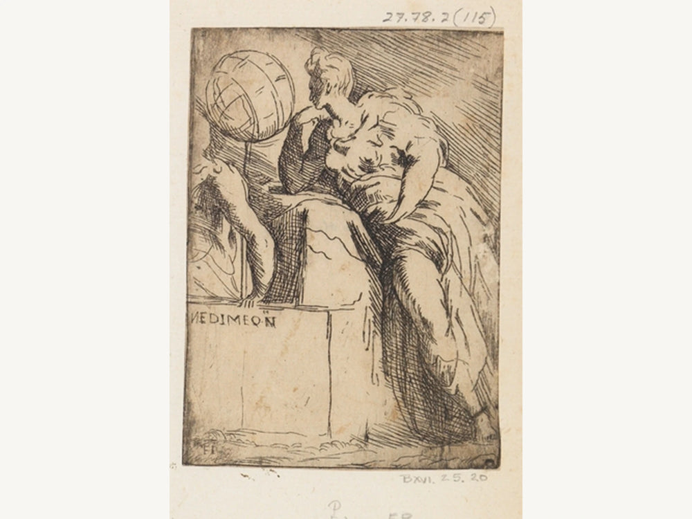 An armillary sphere on paper