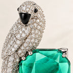 Pippa Faceted Parrot Brooch — product detail study